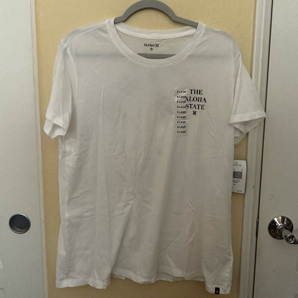 White Extra Large Hurley Aloha T-Shirt for Women